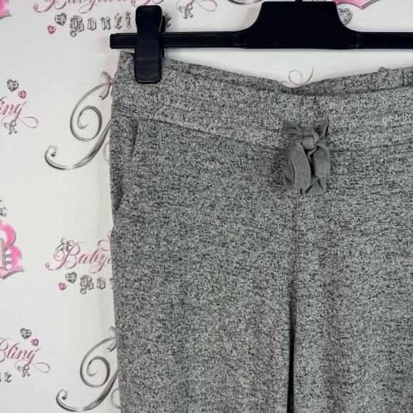 Z Supply pants joggers comfy stretchy black white Heather Gray Knit Pants - Picture 5 of 7